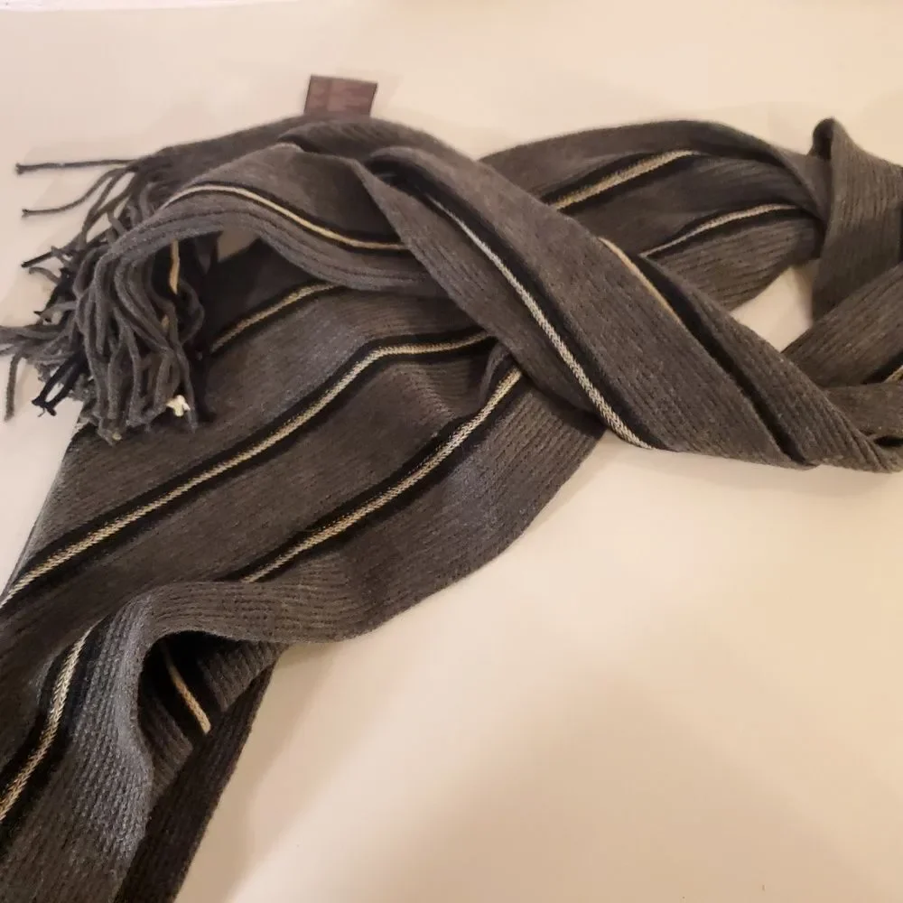 Dockers stripe fringe scarf